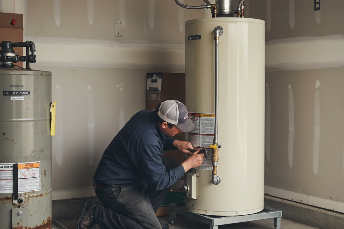 Water heater and shutoff valve replacement in Clinton